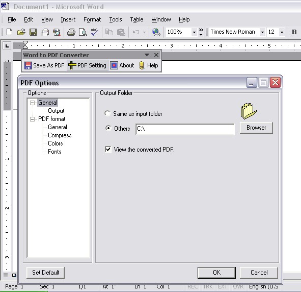 change to pdf to word