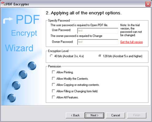 PDF Encrypt Tool screen shot